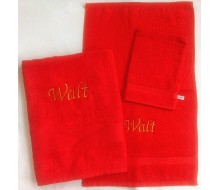 2-delige handdoekenset + washandje Clarysse Viva rood